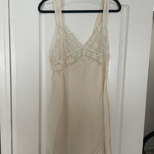 Showpo x Lioness mini silk dress with lace detail